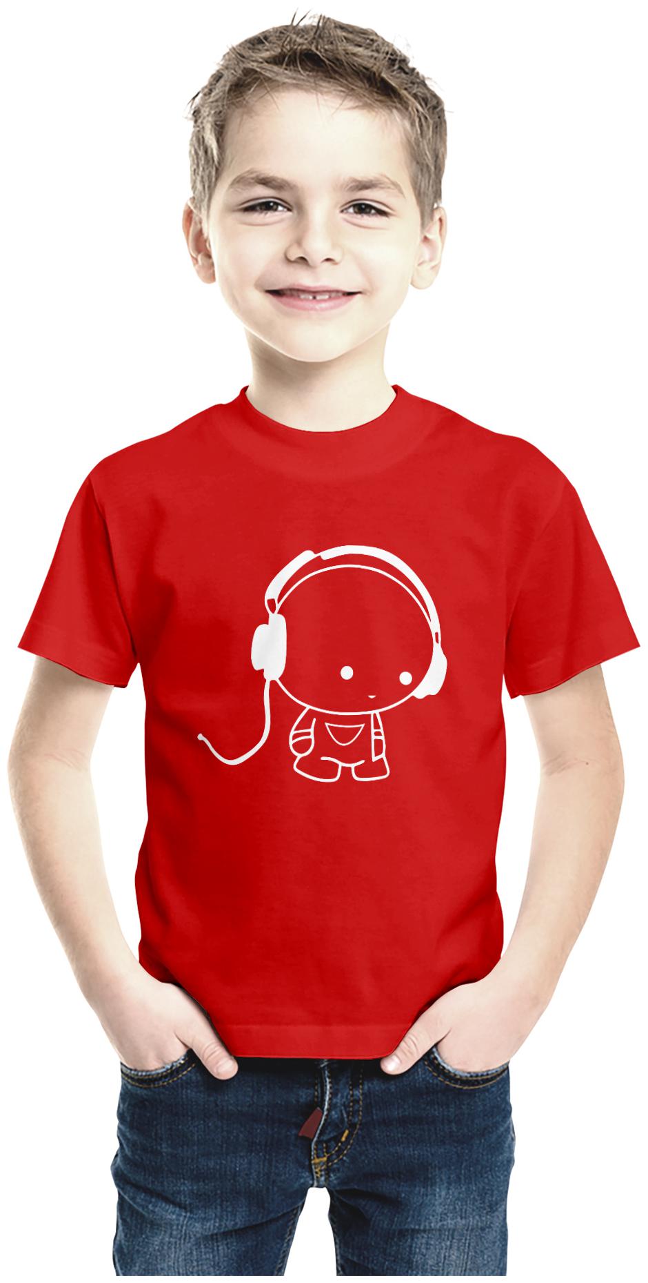 

American-Elm Boy Cotton Printed T-shirt - Red
