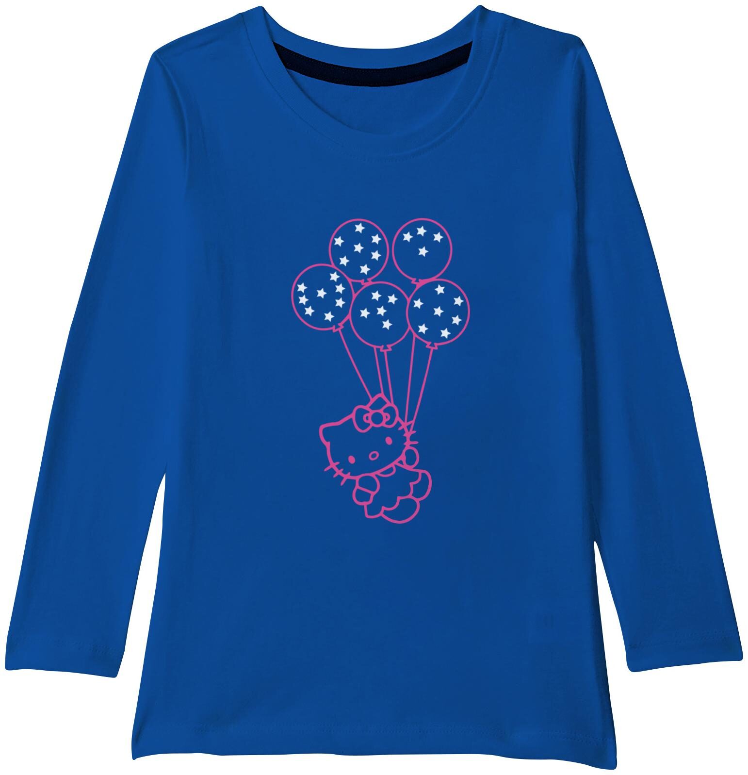 

American-Elm Girl Cotton Printed T shirt - Blue