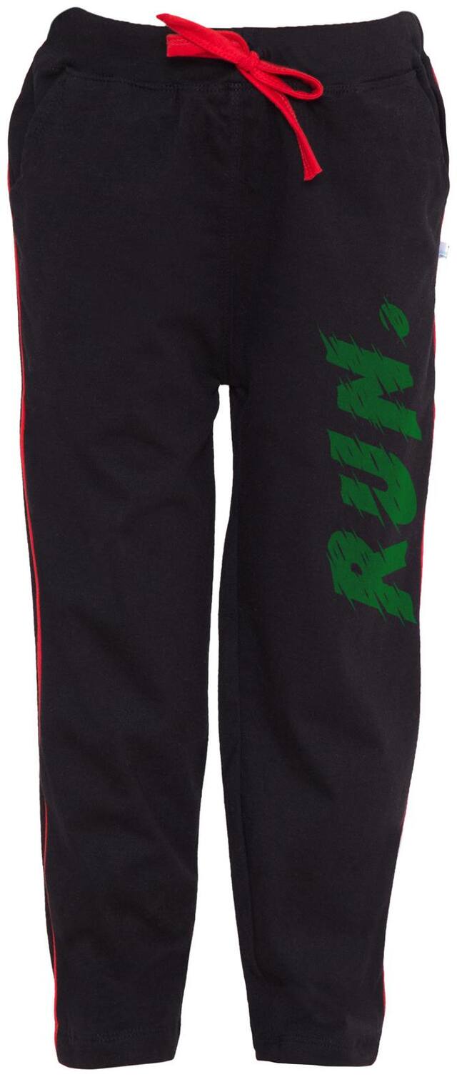 American-Elm Boy Cotton Track pants - Black