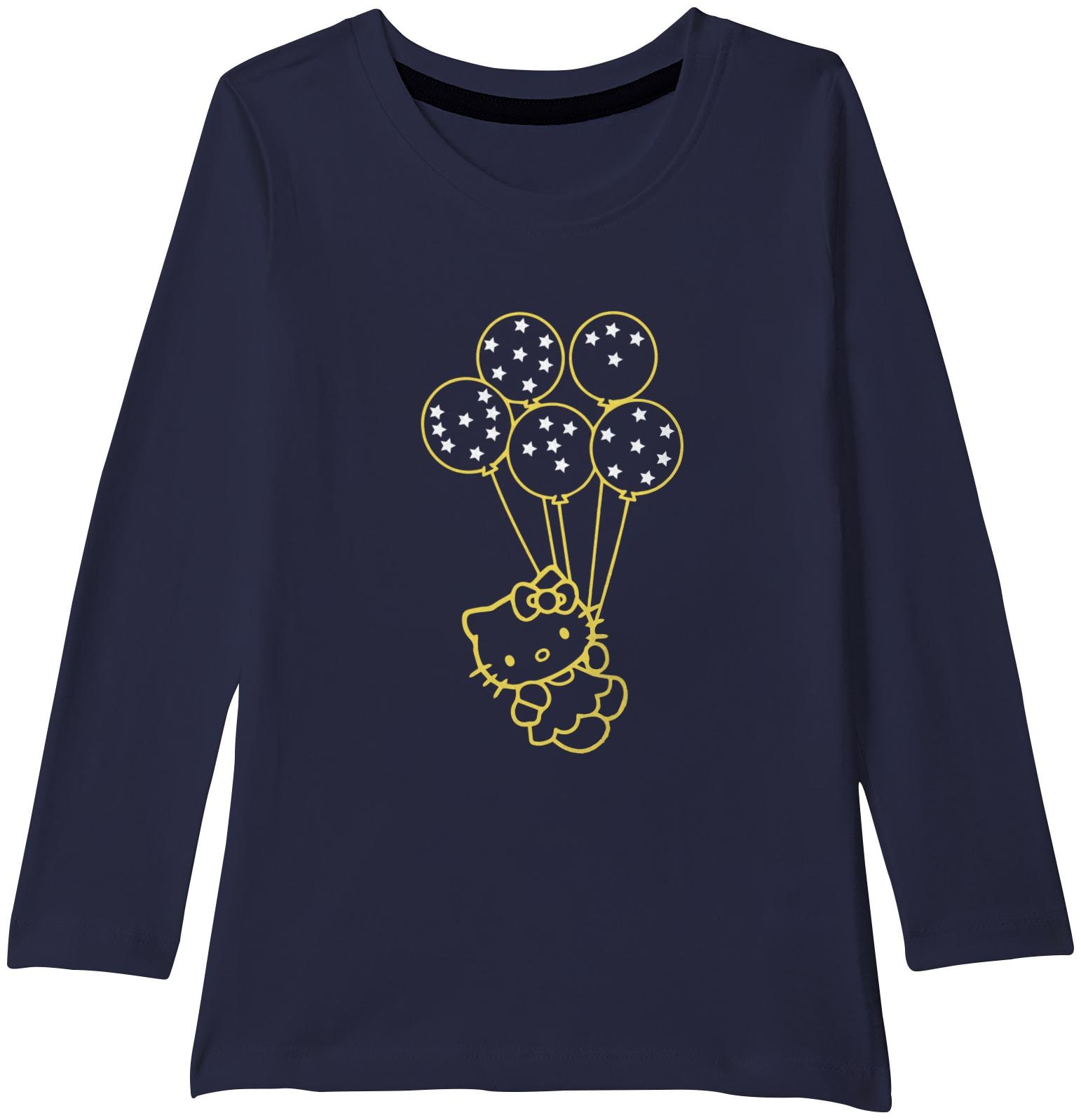 

American-Elm Girl Cotton Printed T shirt - Blue