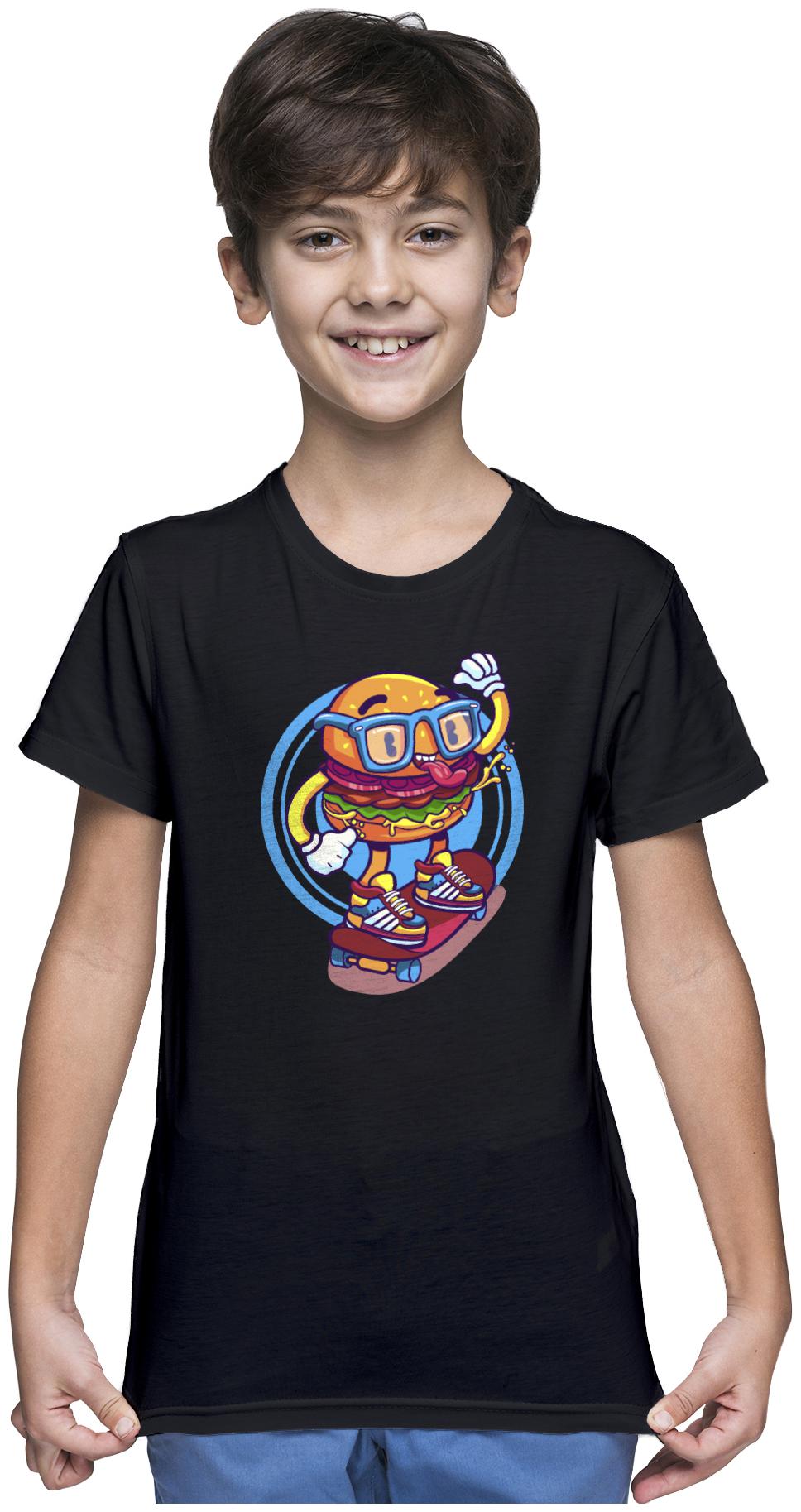 

American-Elm Boy Cotton Printed T-shirt - Black