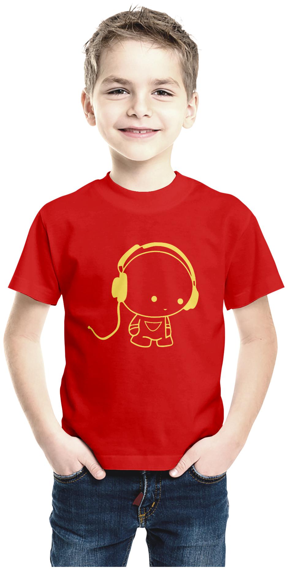 

American-Elm Boy Cotton Printed T-shirt - Red