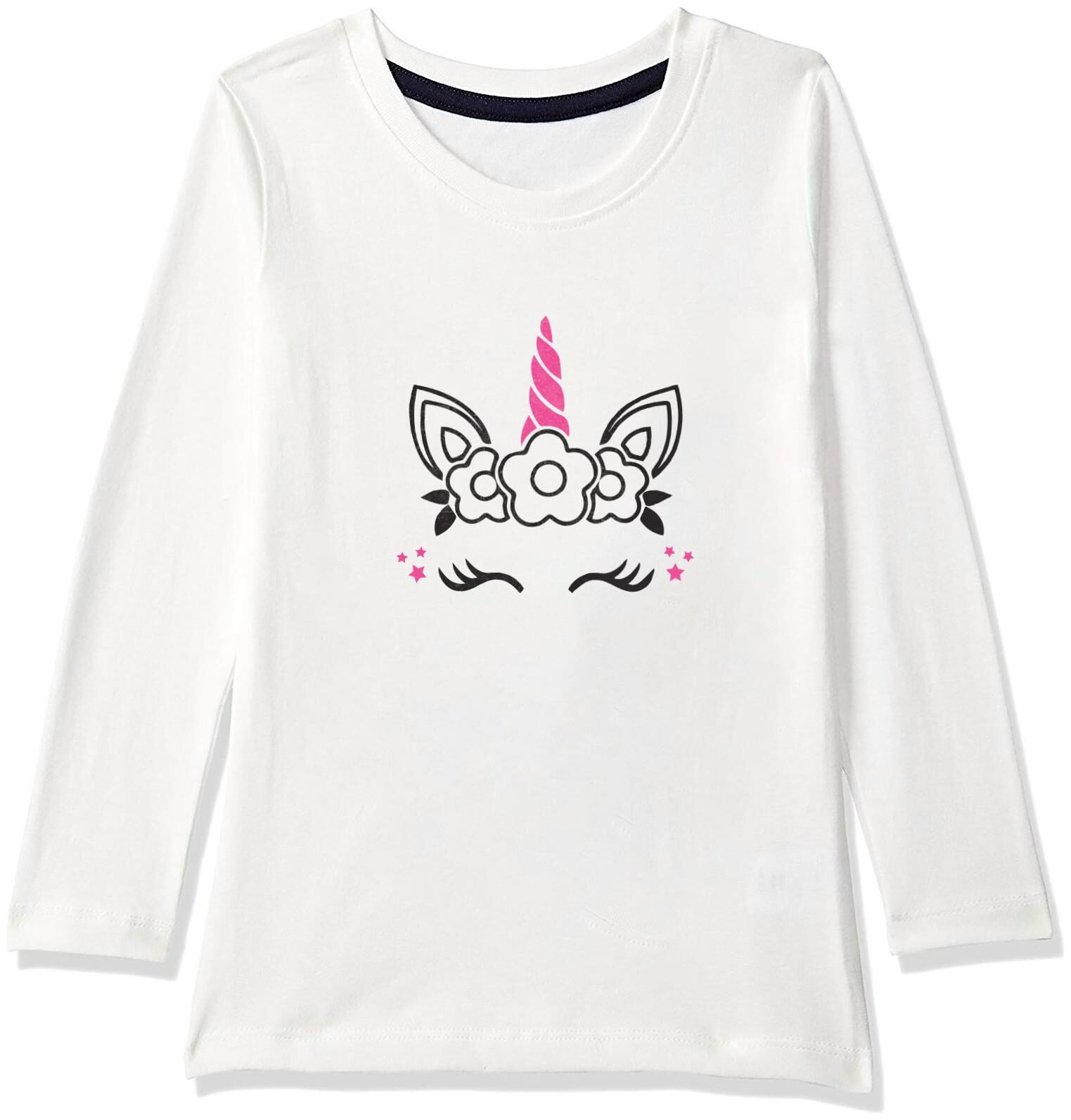 

American-Elm Girl Cotton Printed T shirt - White