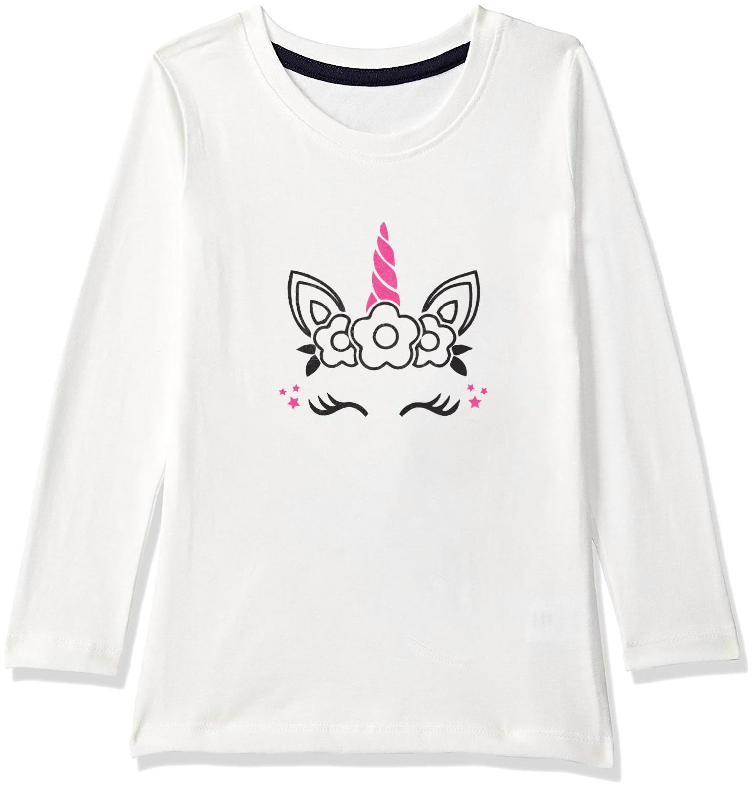 

American-Elm Girl Cotton Printed T shirt - White