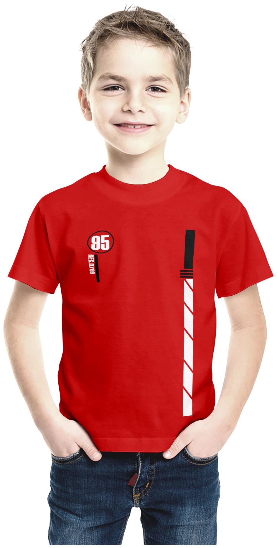 

American-Elm Boy Cotton Printed T-shirt - Red