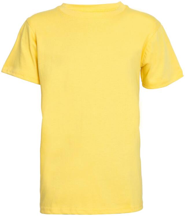 American-Elm Boy Cotton Solid T-shirt - Yellow