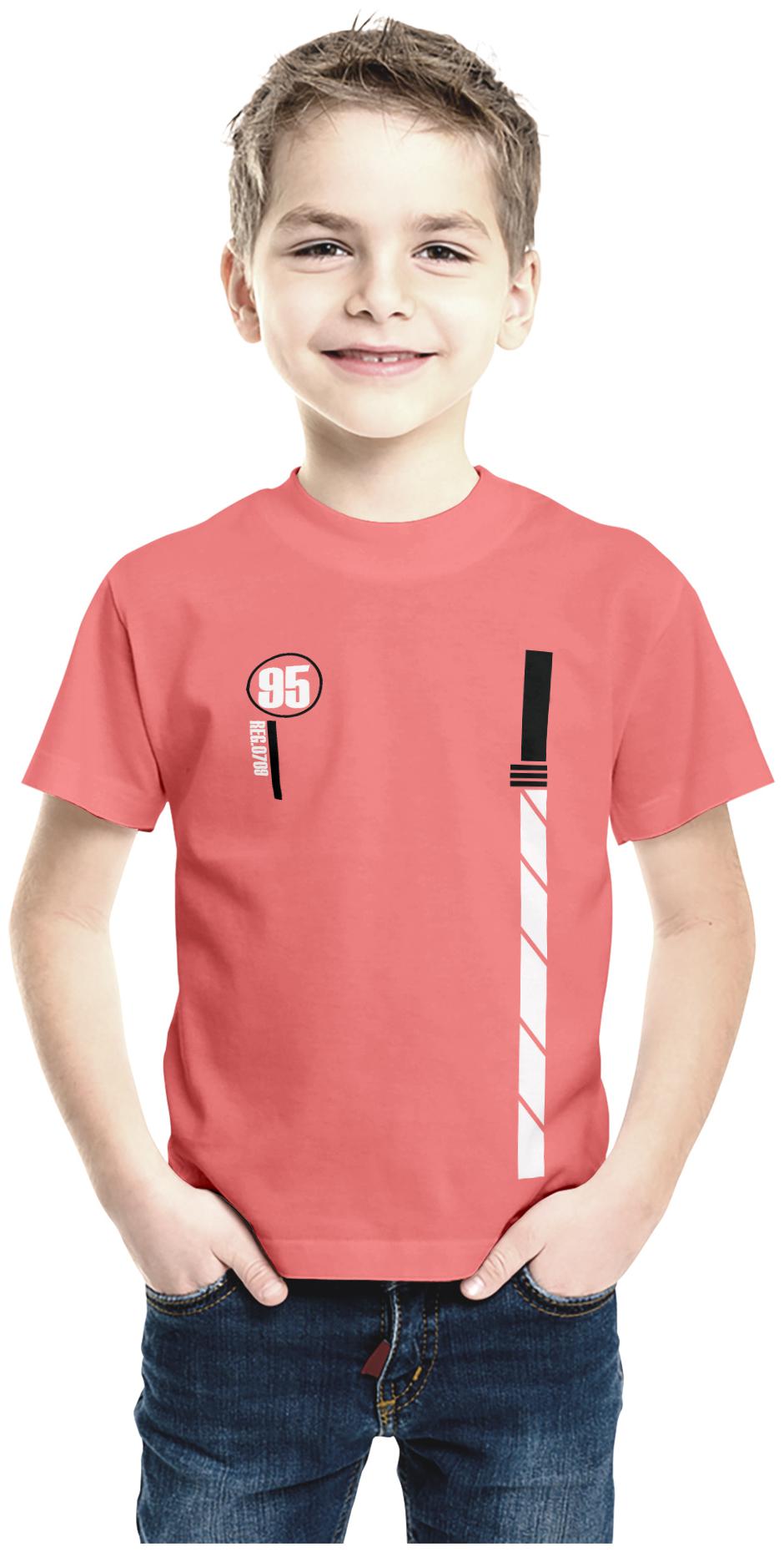 

American-Elm Boy Cotton Printed T-shirt - Orange