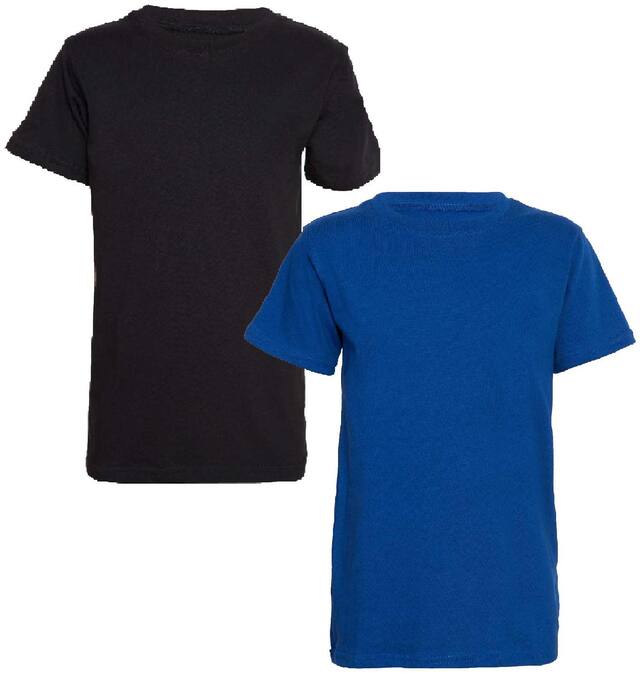 American-Elm Boy Cotton Solid T-shirt - Black & Blue