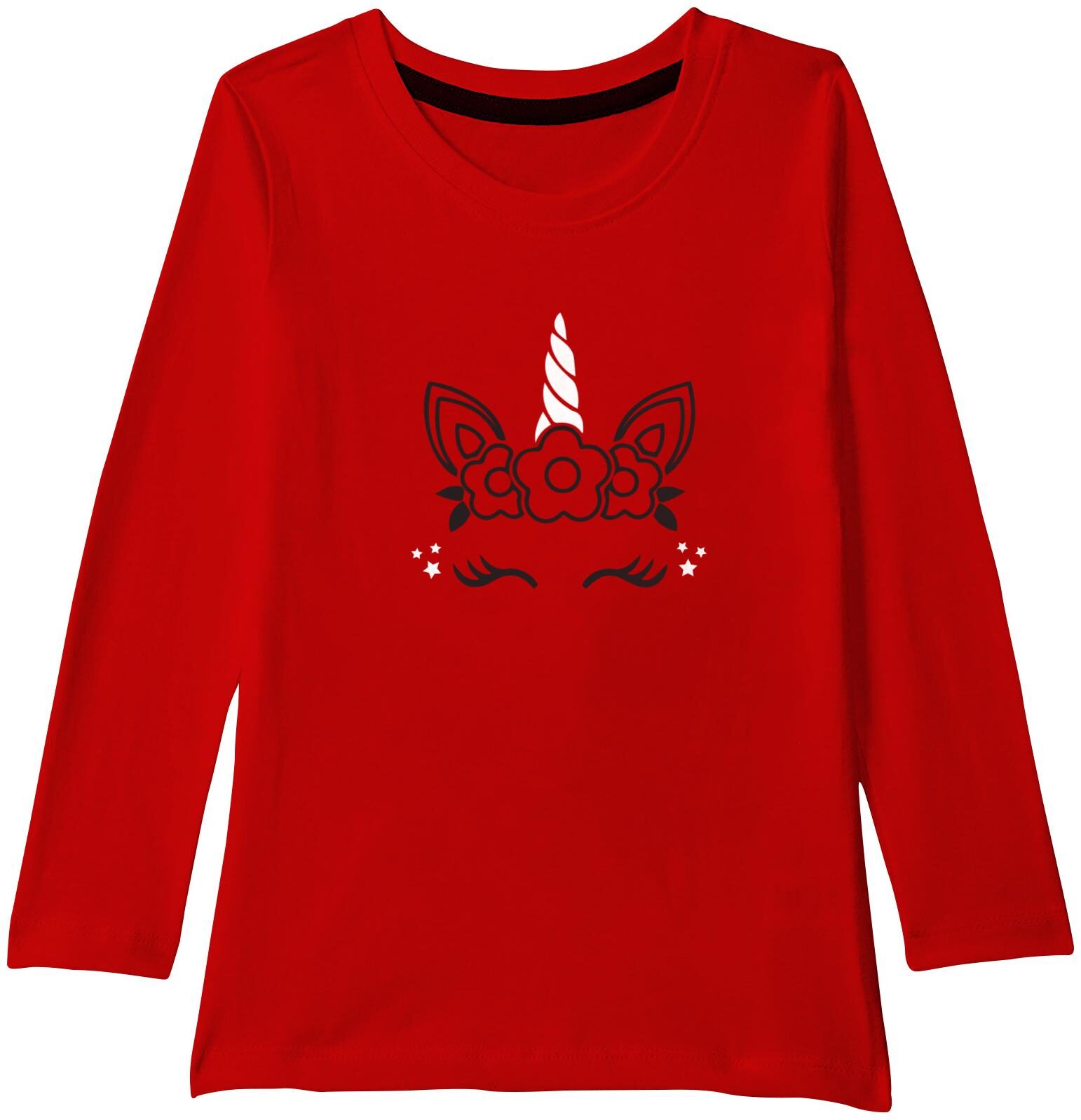 

American-Elm Girl Cotton Printed T shirt - Red