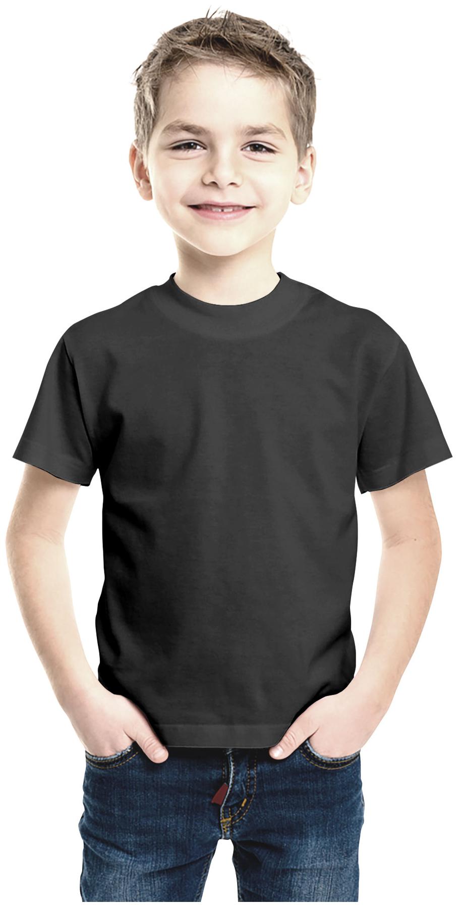 

American-Elm Boy Cotton Solid T-shirt - Black