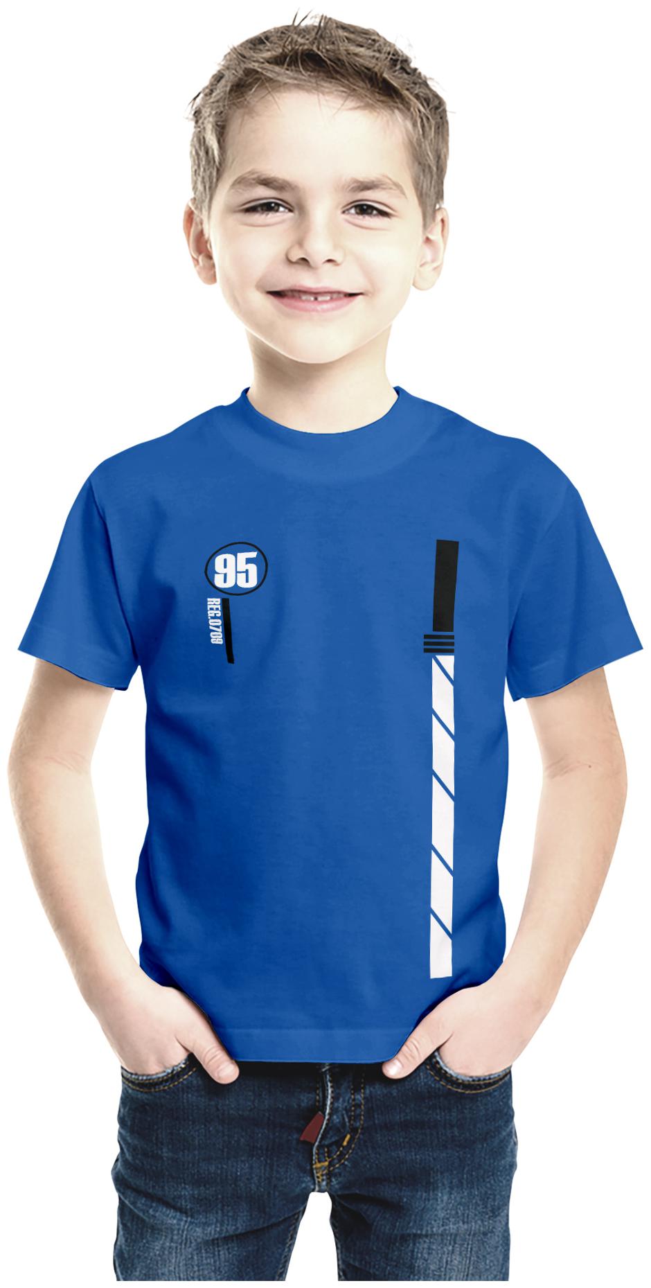 

American-Elm Boy Cotton Printed T-shirt - Blue