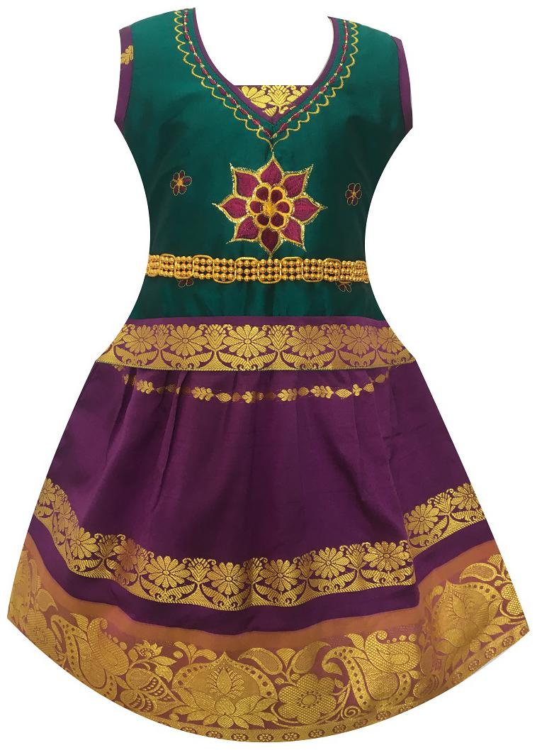 

Amirtha Fashion Art silk Abstract Sleeveless Lehenga choli - Green