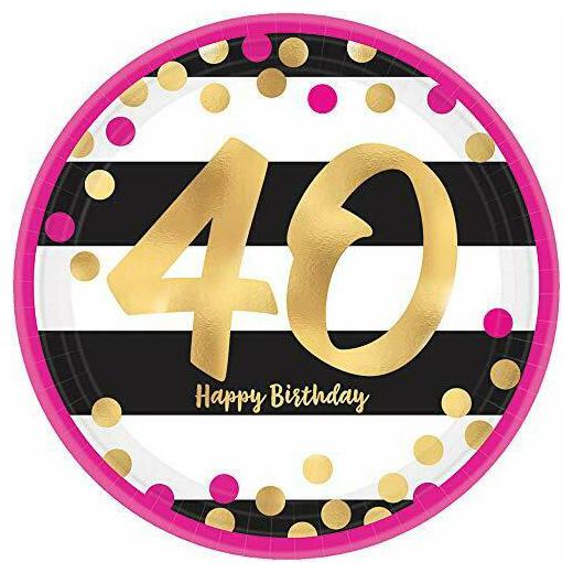 

Amscan 541913 Milestone Round Metallic Plates 7 Multicolor