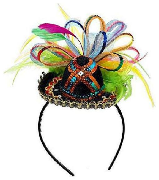 

amscan Cinco De Mayo Black Sequined Sombrero Headband Party Accessory