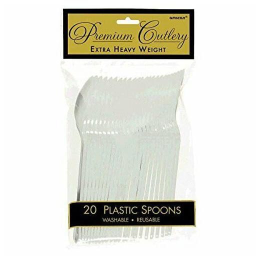 

Amscan Premium Silver Plastic Spoons 20 Ct