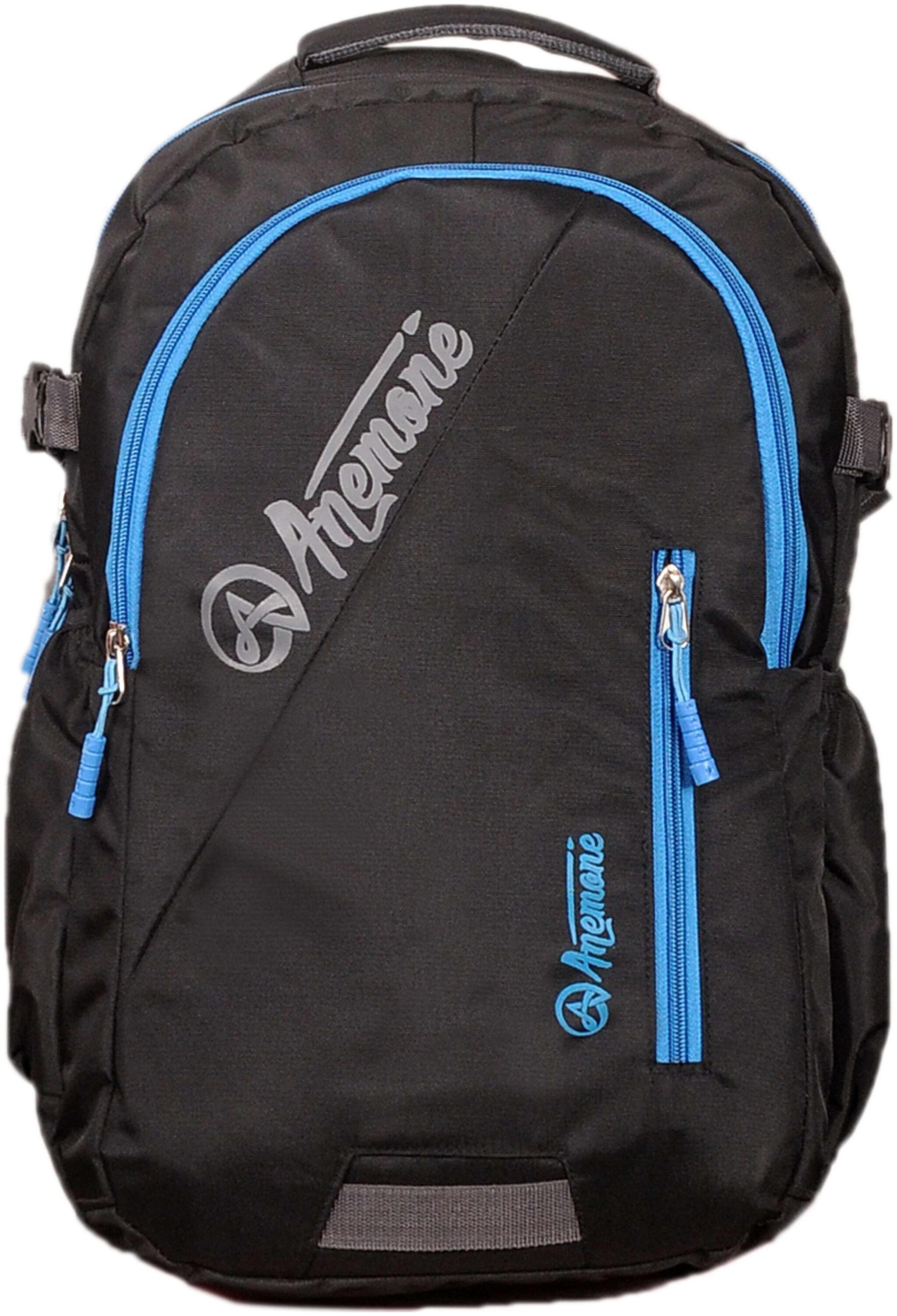 

Anemone Polyester 30 LTR Backpack School Bag 13 (Black) with Rain Cover