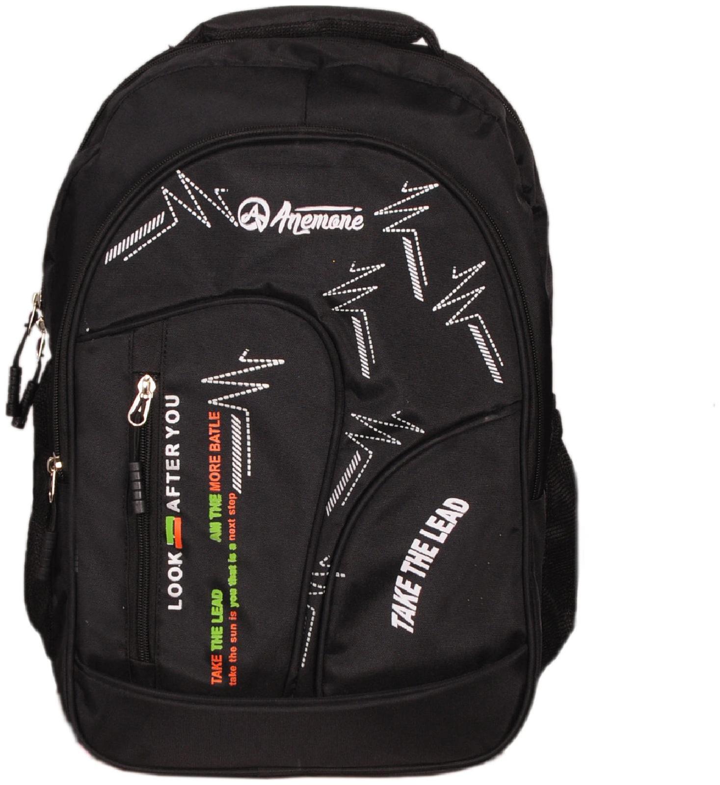 

Anemone Polyester 23 Ltr Backpack School Bag 06 (Black)