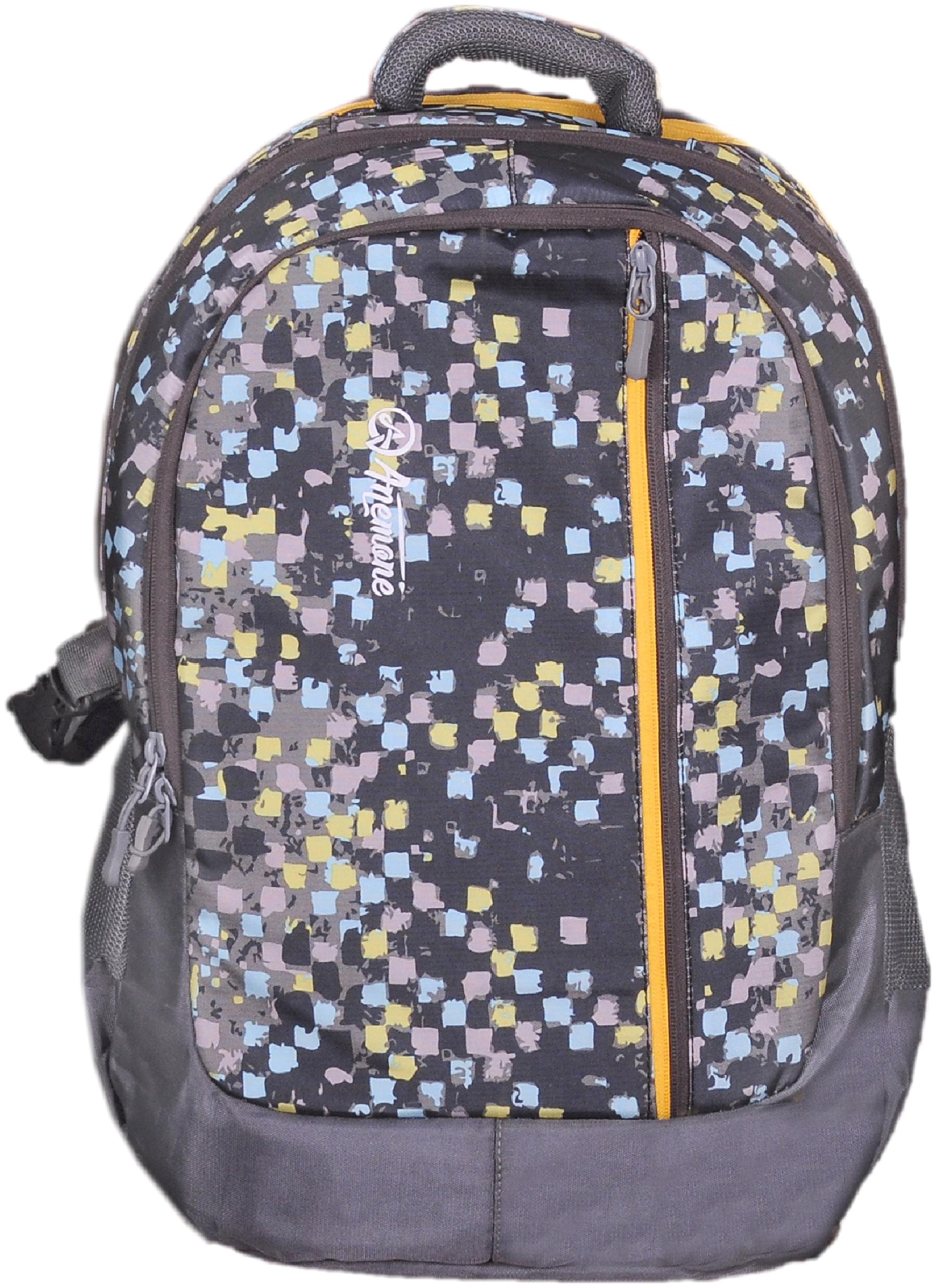 

Anemone Polyester 35 LTR Backpack School Bag 18 (Grey) with Rain Cover