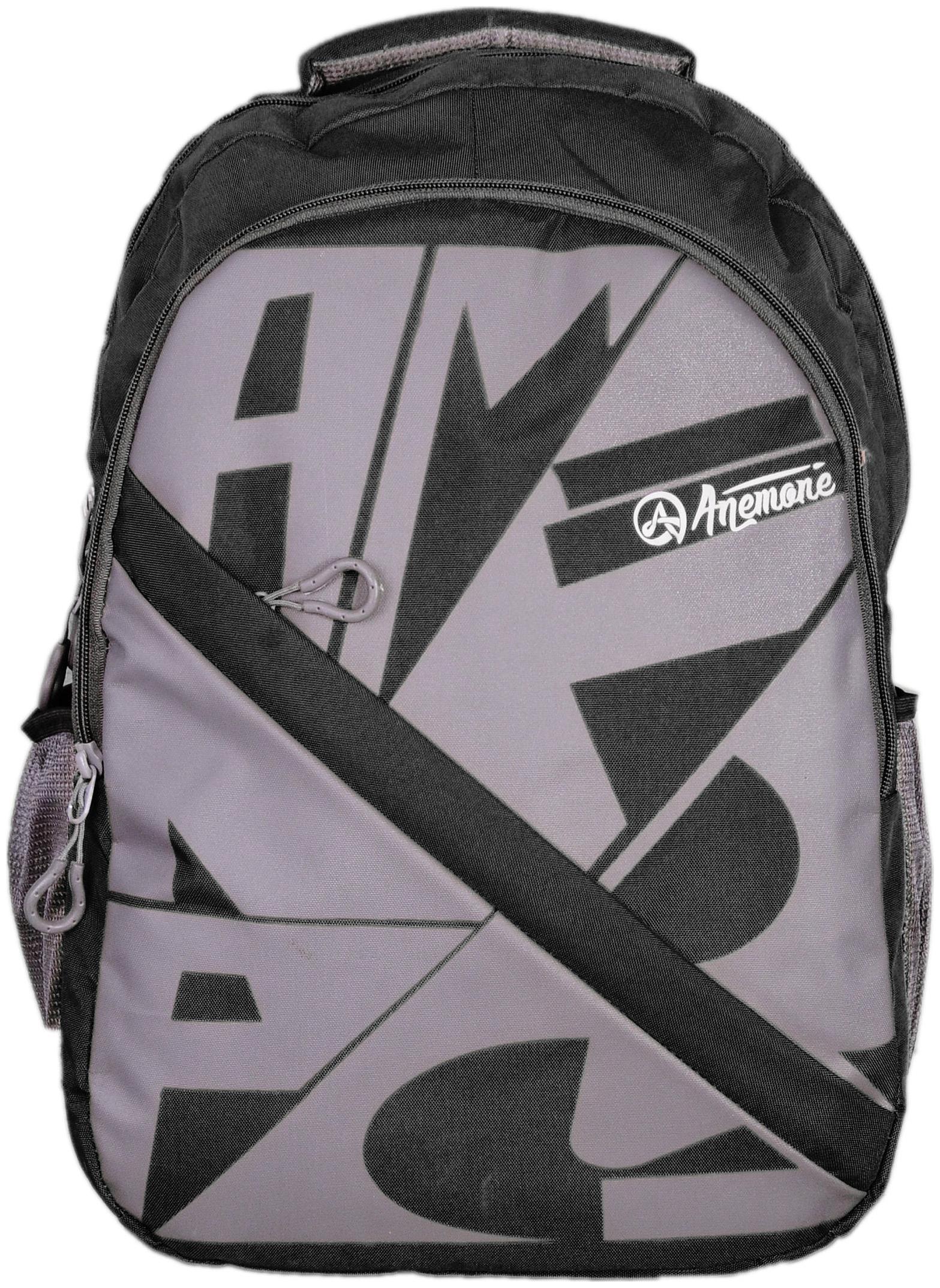 

Anemone Polyester 22 Ltr Backpack School Bag 07 (Black) with Rain Cover