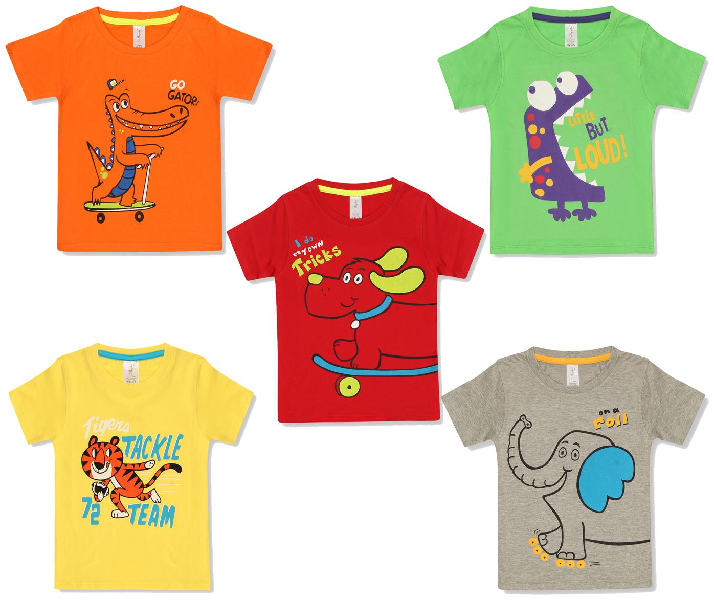 

Ap pulse Boy Cotton Printed T-shirt - Multi
