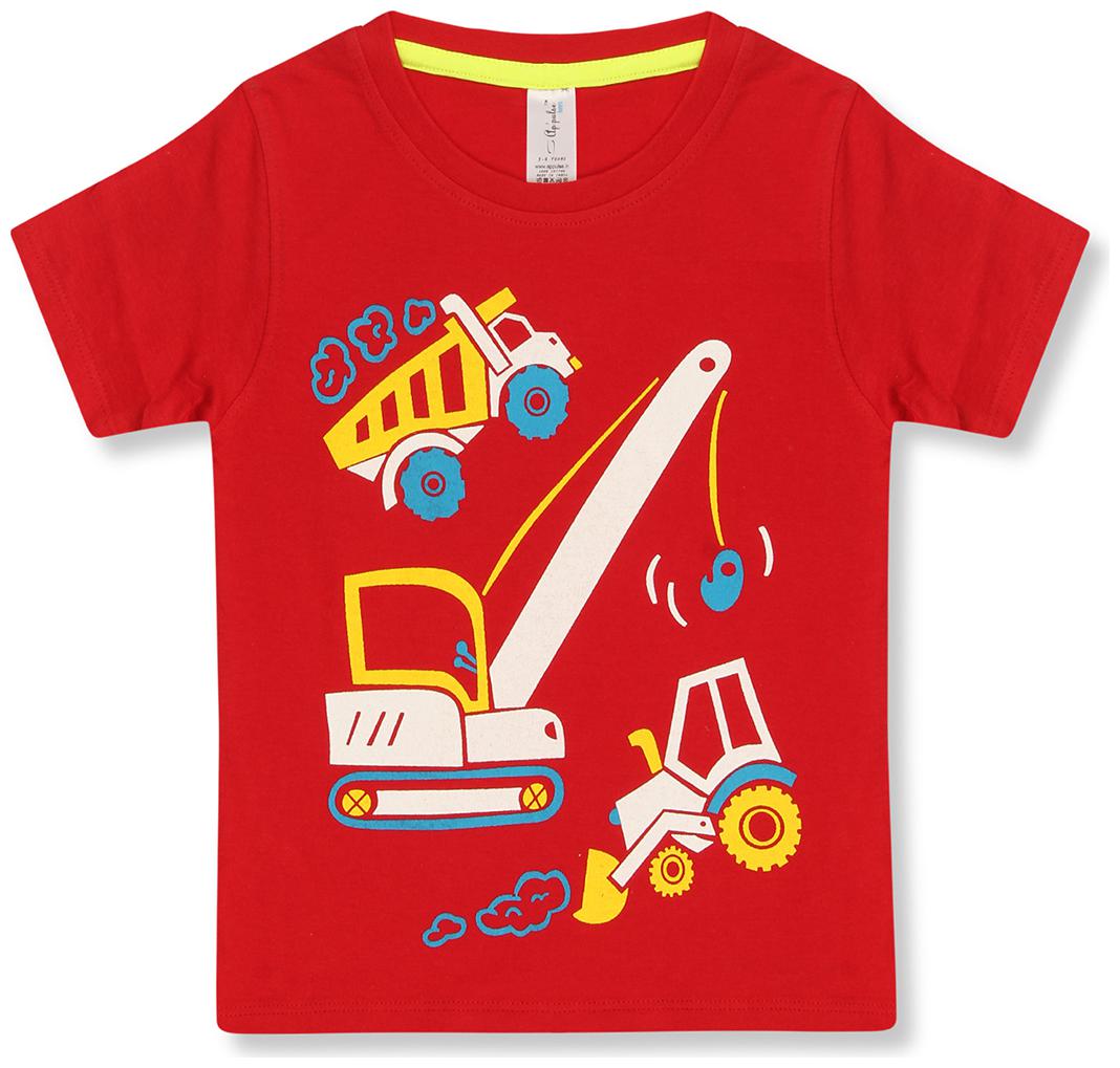 

Ap pulse Boy Cotton Printed T-shirt - Red