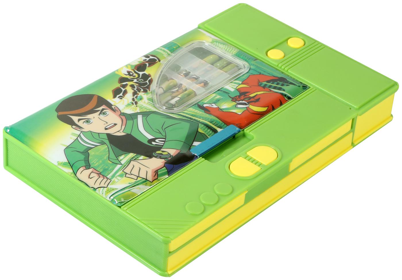 

Asera Green Ben10 Jumbo Pencil Box for Boys with 3 Pencils and Key Chain