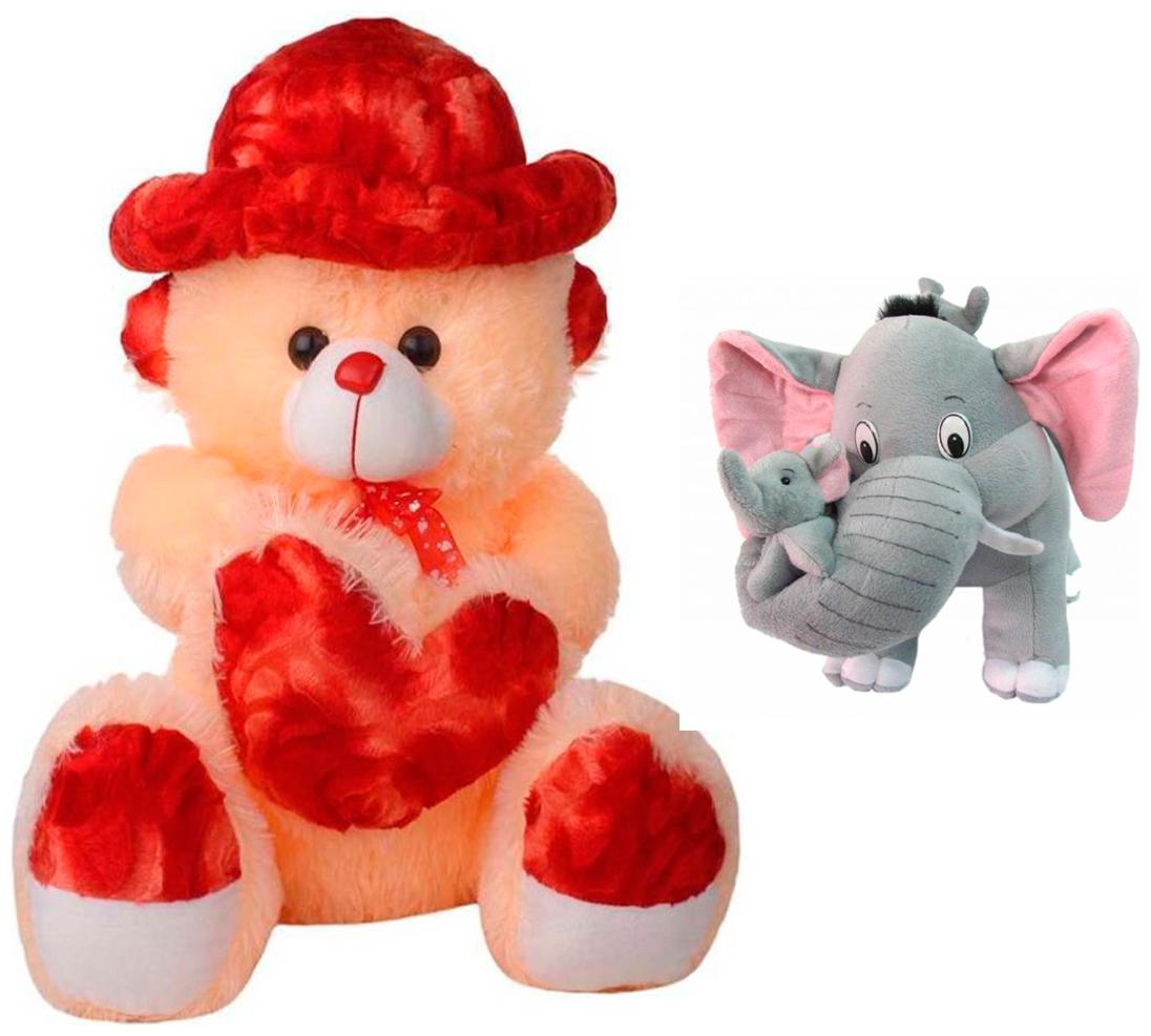 

ATTRACTIVE Cream Grey Teddy Bear - 85 cm 40 cm