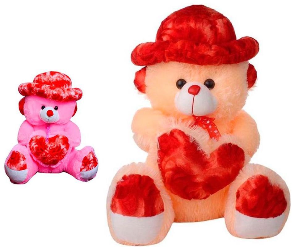 

ATTRACTIVE Cream Pink Teddy Bear - 85 cm 30 cm