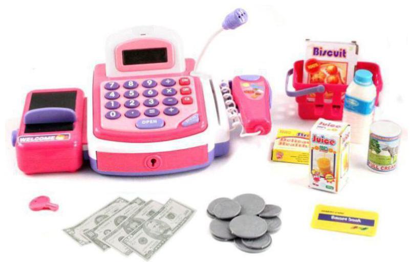 

AV INT (40pc Deluxe Edition) Pretend Play Electronic Cash Register Toy Realistic Actions Sounds