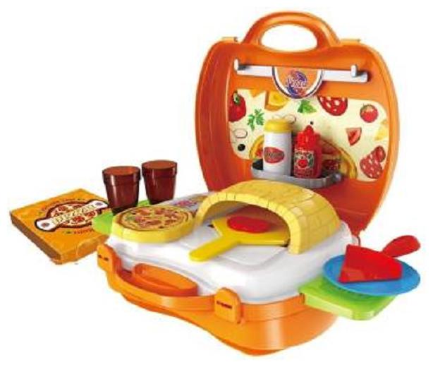 

av int Kids 22-Piece Plastic Bring Along Pizza Oven Suitcase Set