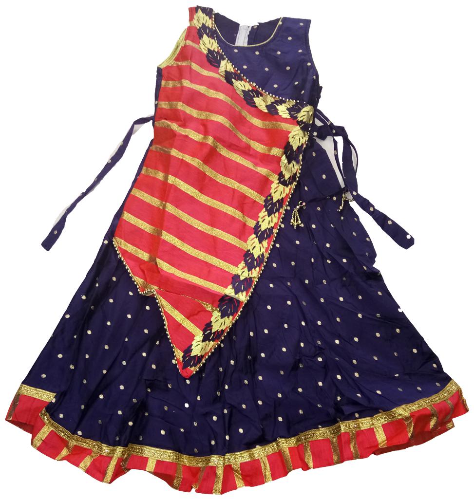 

AZAD DYEING Multi Silk Sleeveless Knee Length Princess Frock ( Pack of 1 )
