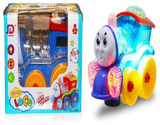

BABY 3D LIGHT MUSICAL FUNNY LOCO TRAIN By Signomark (Multicolor)