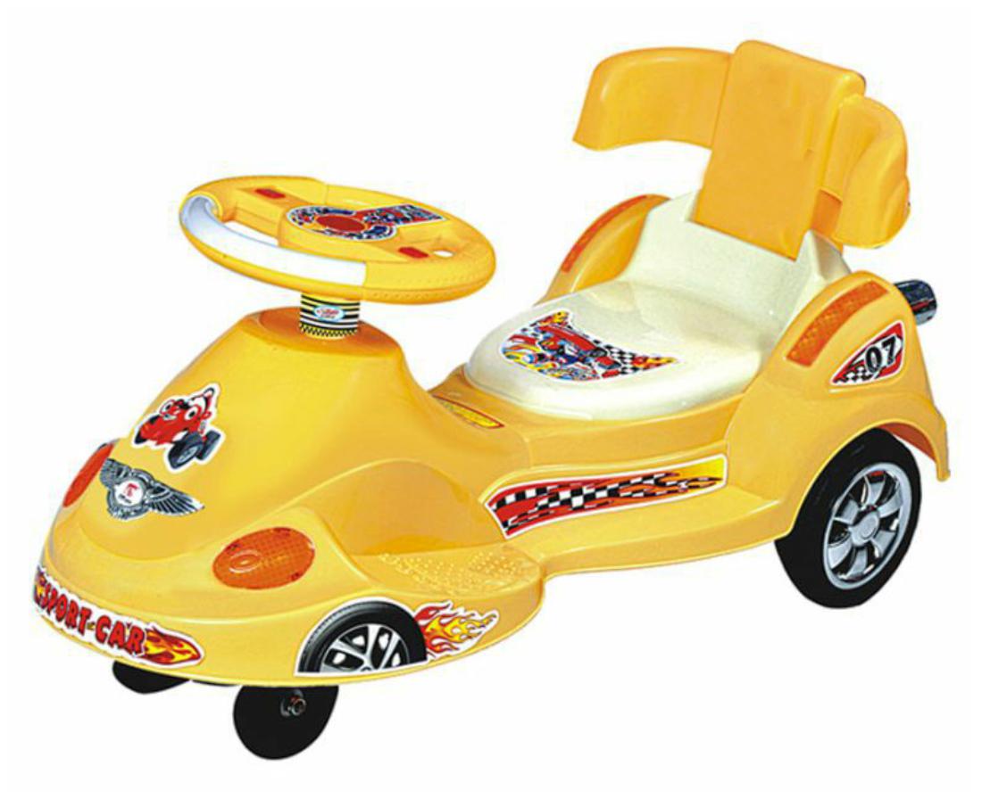 

Baby BMW Car Model Swing Magic Car Ride On for Kids Of Above 2 Years With Free Wheels Music Light Back Rest Strongest And Smoothest PVC Wheels ABEC Bearing Fun for Boys and Girls - Orange