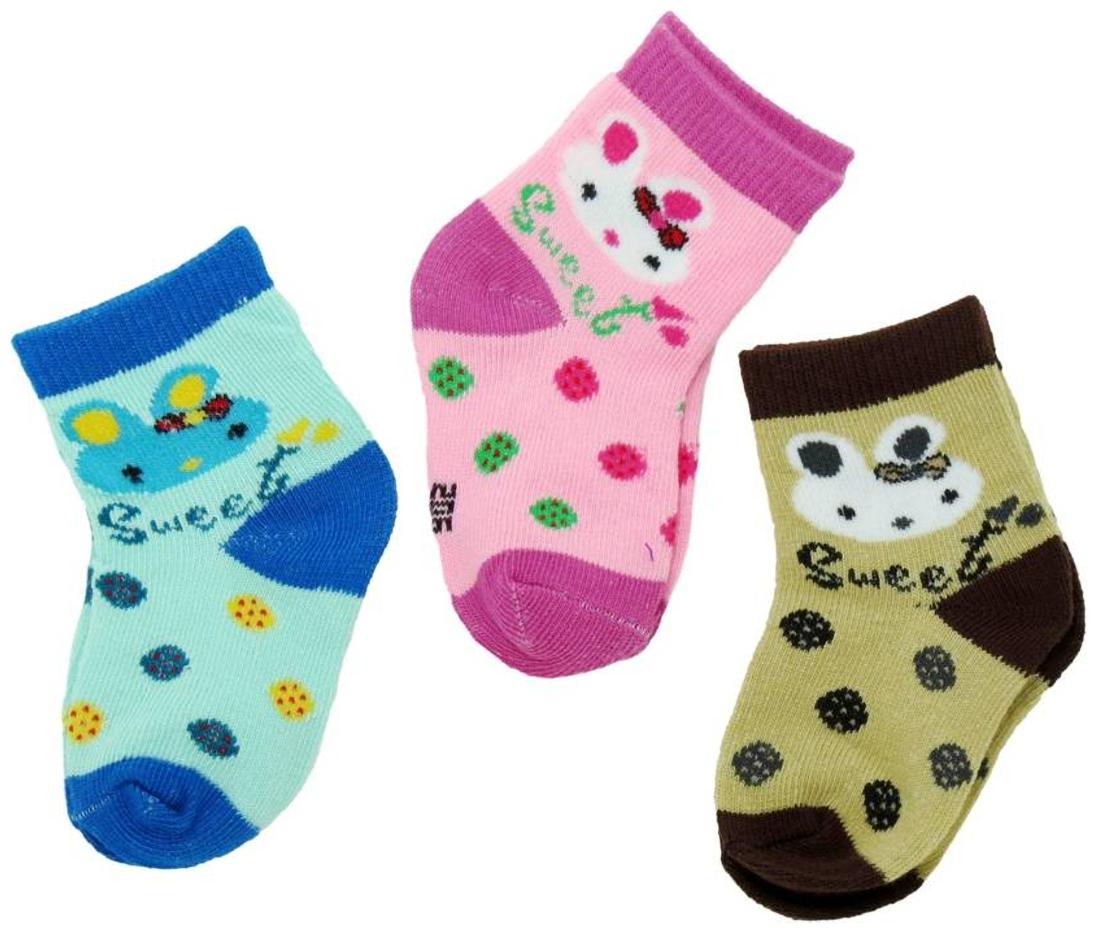 

Baby Boy Baby GirlPrinted Ankle Length cotton Socks (Pack of 6 )