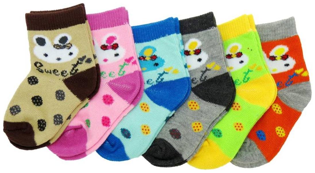 

Baby Boy Baby GirlPrinted Ankle Length cotton Socks (Pack of 12 )