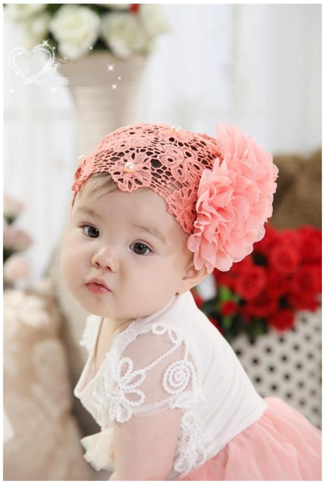 GIRLS INFANTS FLOWER DIAMANTE HAIR GRIPS CLIPS ACCESSORIES VARIOUS COLOURS NEW