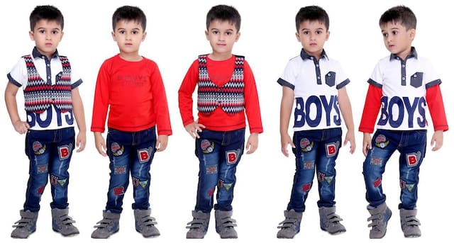 Bad Boys Combo set : Tshirtjacket & bottoms.