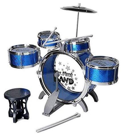 

Barodian s Music Jazz Drum Set Big Size Musical Drum Set with 5 Drums Cymbal and Chair Musical Toy Blue (Music Jazz Drum Set Big Size Musical Drum Set with 5 Drums ( blue )