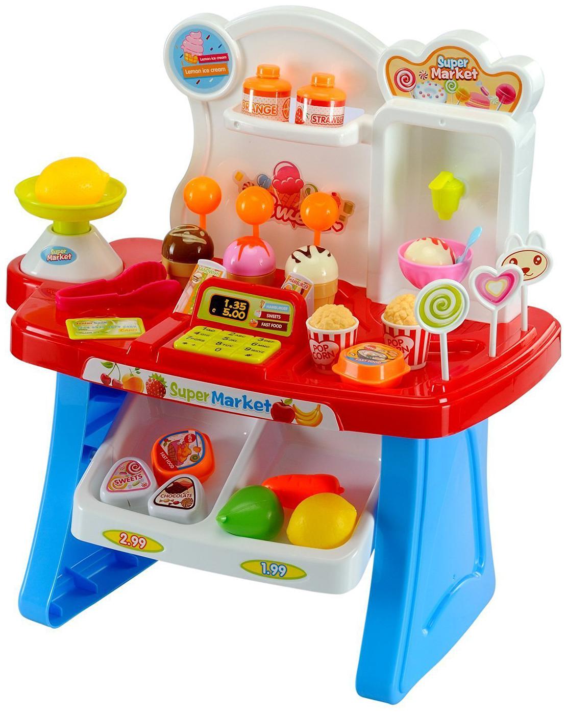 

Battery Operated 34 Pcs Kids Mini Market Supermarket Play Set Multi Color