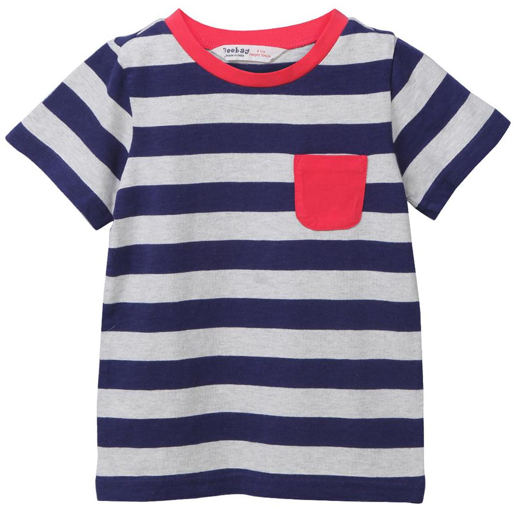 

Beebay Boy Cotton Striped T-shirt - Blue