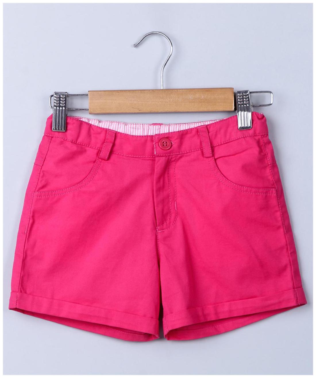 

Beebay Girl Cotton Solid Regular shorts - Pink