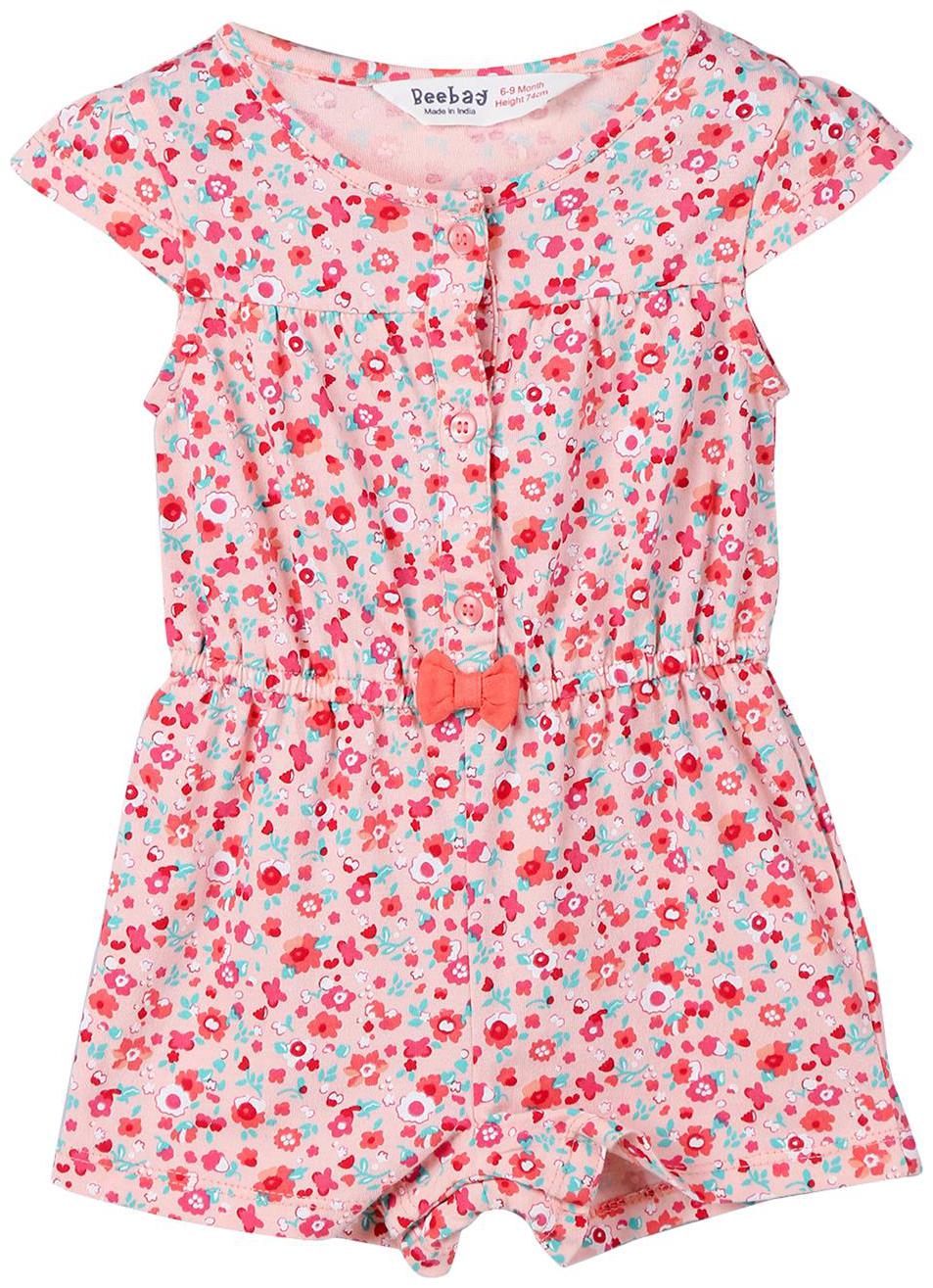 

Beebay Baby girl Cotton Printed Jumpsuit - Pink