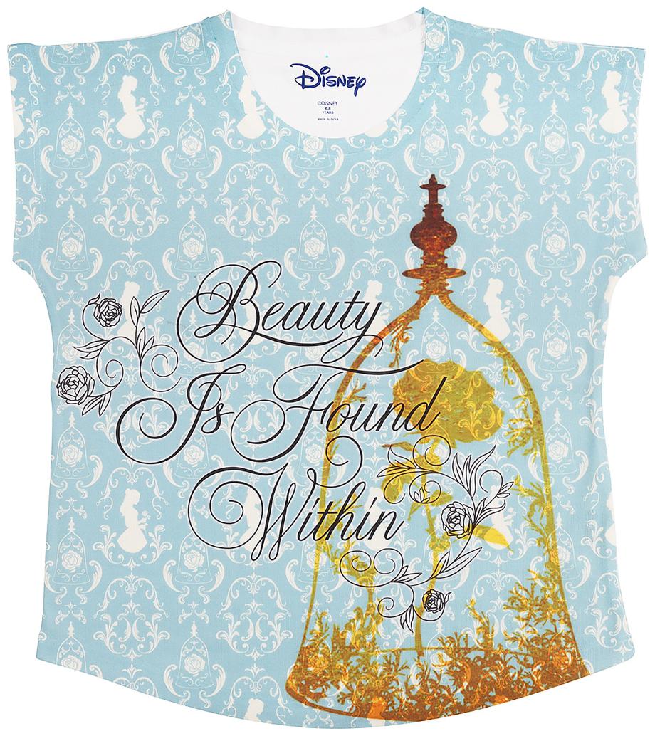 

Beauty and the Beast Girl Polyester Solid Top - Blue