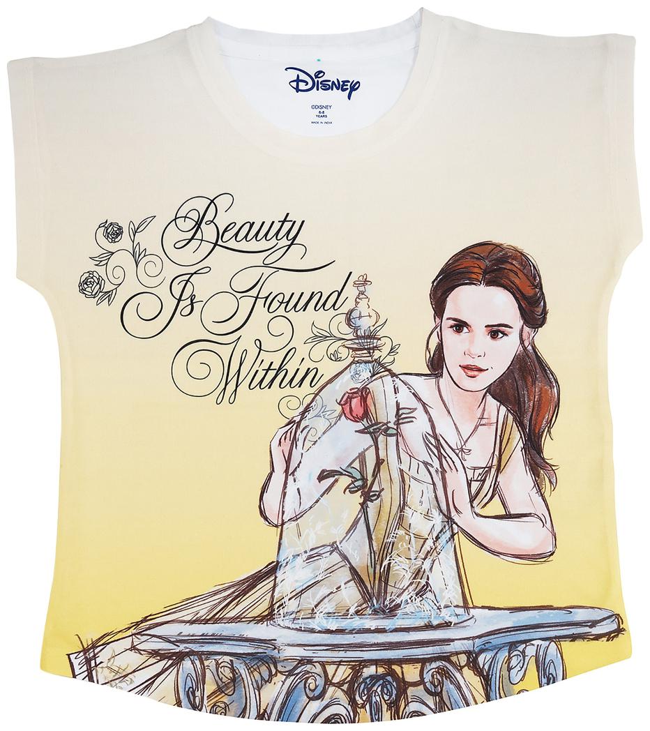 

Beauty and the Beast Girl Polyester Solid Top - Yellow