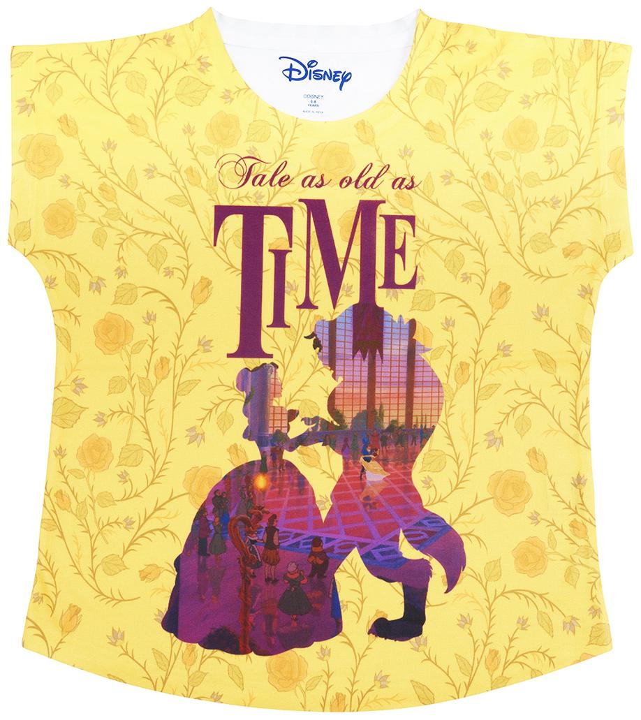 

Beauty and the Beast Girl Polyester Solid Top - Yellow