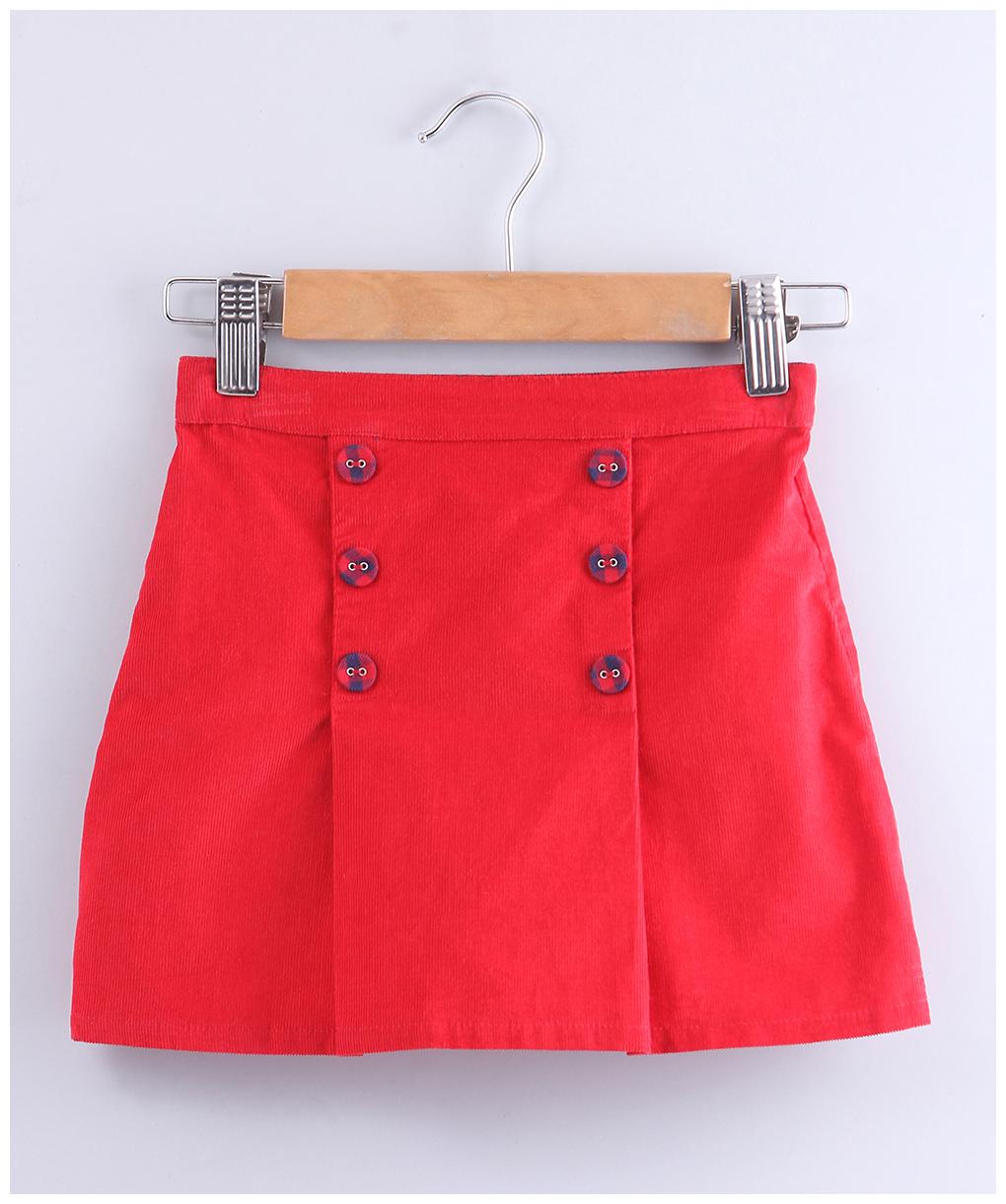 

Beebay Baby girl Cotton Solid Skirt - Red