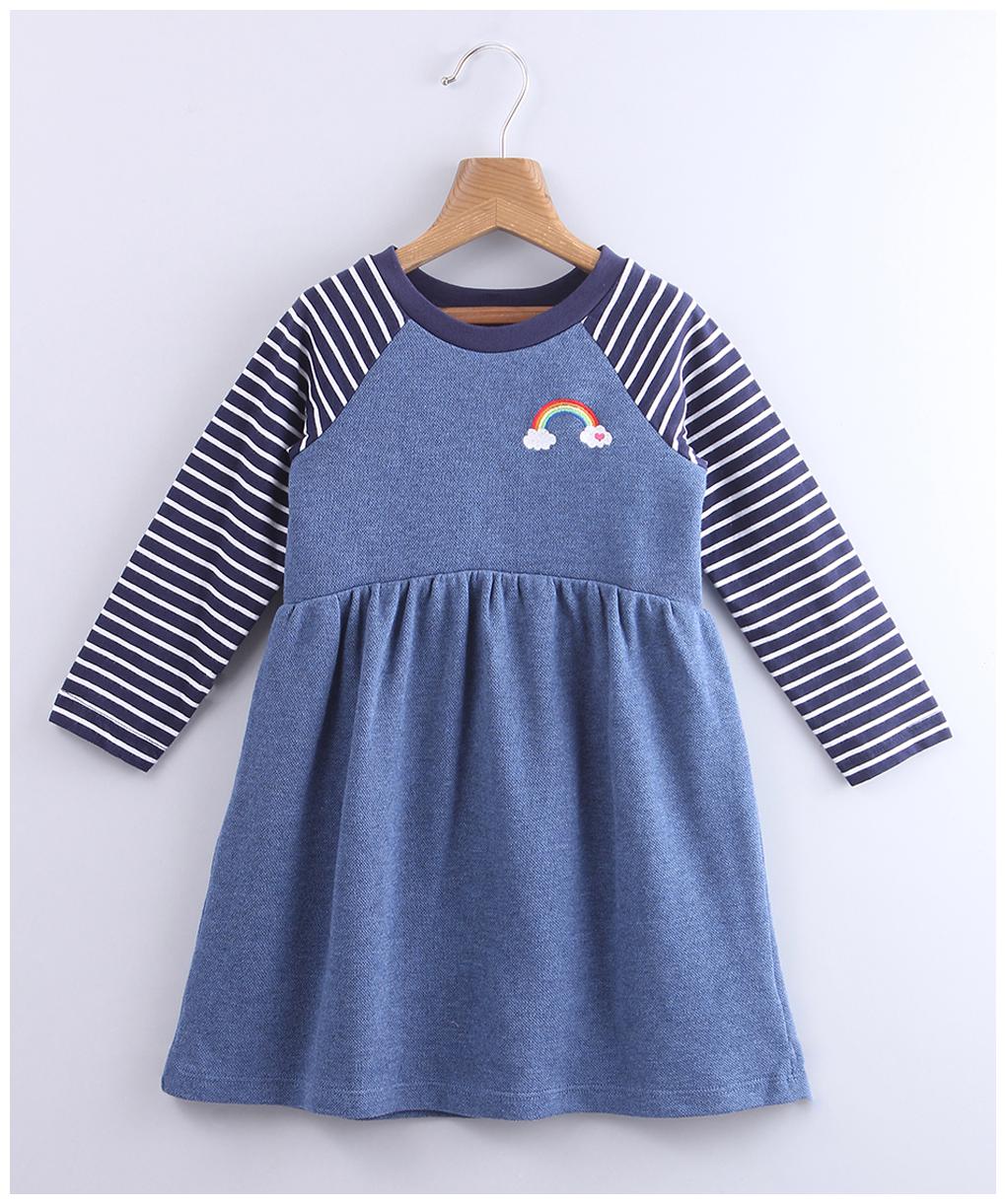 

Beebay Baby girl Cotton blend Solid Princess frock - Blue