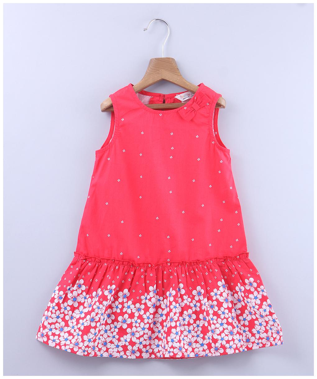 

Beebay Baby girl Cotton Printed Princess frock - Red