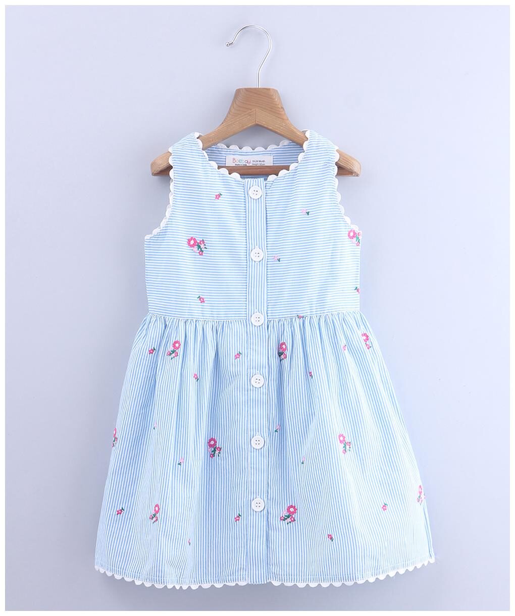 

Beebay Baby girl Cotton Embellished Princess frock - Blue
