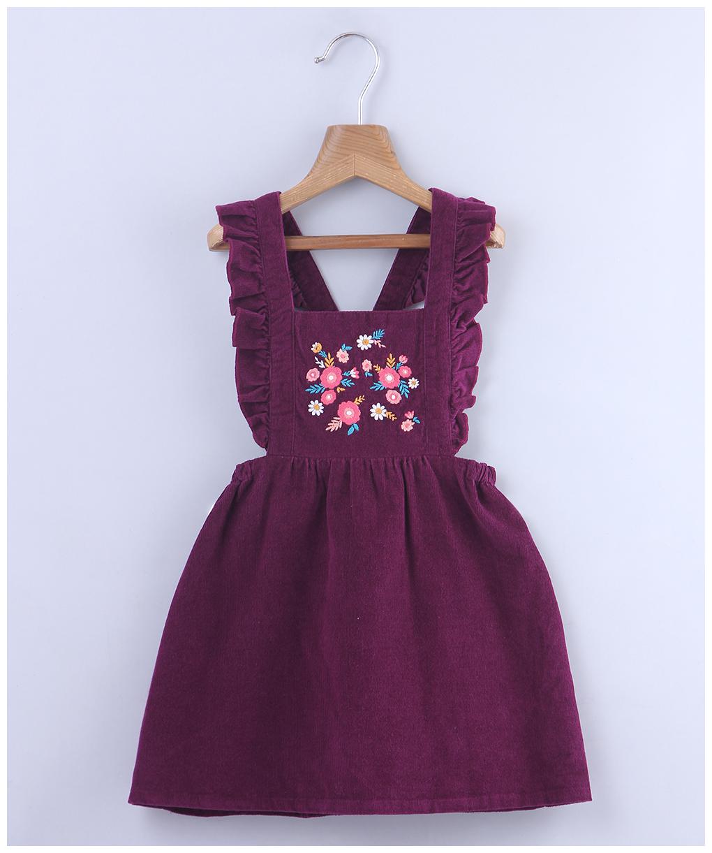 

Beebay Baby girl Cotton Floral Princess frock - Purple
